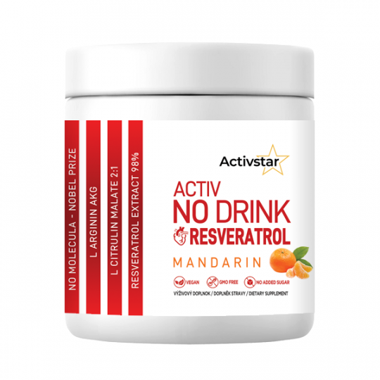 Activstar NO + resveratrol drink 240 g - podpora pro srdce, cévy a mozek, snižuje únavu, tlumí zánět