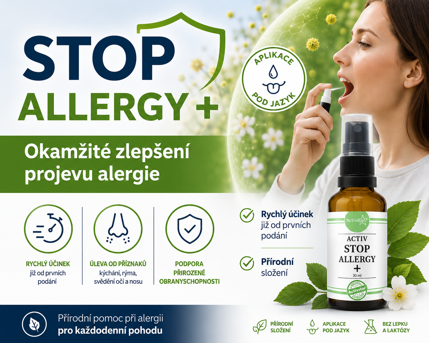 Activstar Stop Alergie+ 30 ml - alergie, rýmy, astma