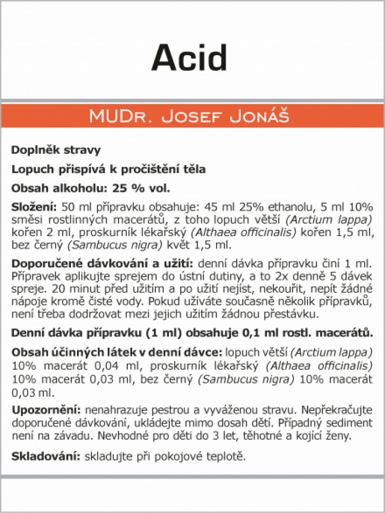 Marion ACID 50 ml - překyselení organismu, řízení pH