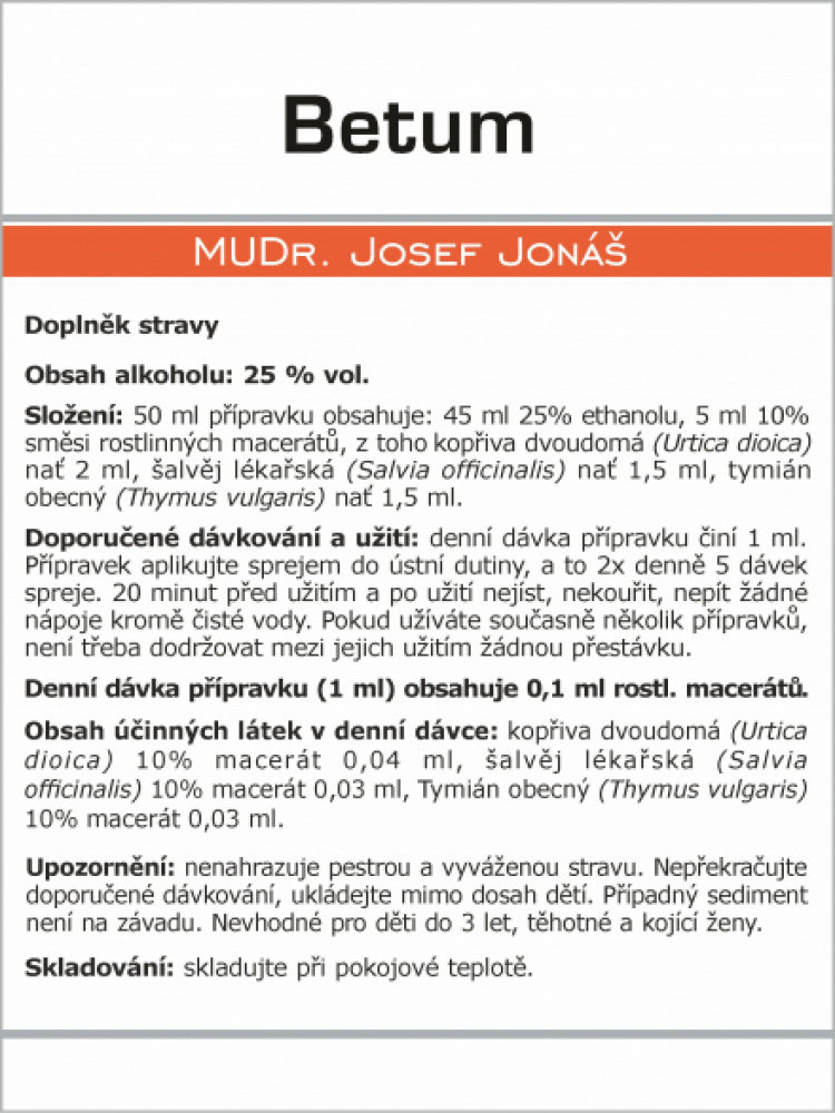 Marion BETUM 50 ml - poruchy CNS při zhoubných nádorech