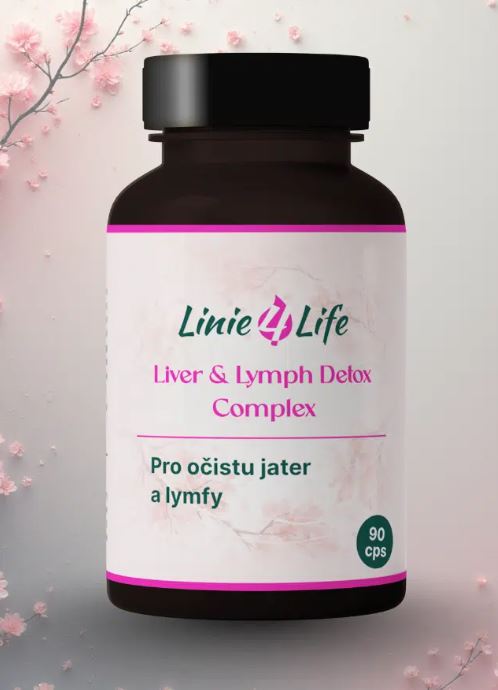 Linie4Life LIVER & LYMPH DETOX COMPLEX lymfa, otoky, očista jater 90 kapslí
