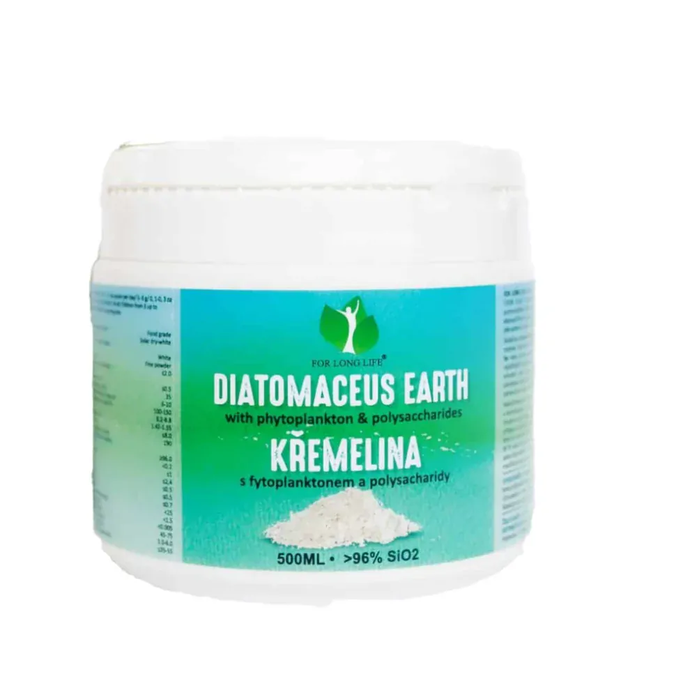 For Long Life KŘEMELINA s fytoplanktonem 500 ml.- polysacharidy, jedlou sodou, vlákninou, prebiotiky 60 dní