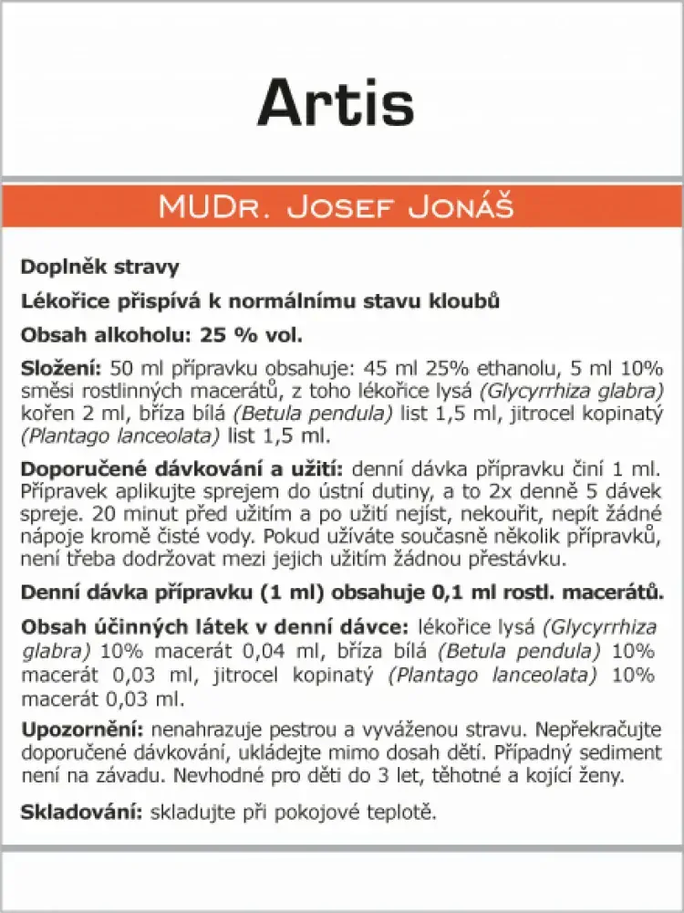 Marion ARTIS 50 ml - toxiny kloubů 