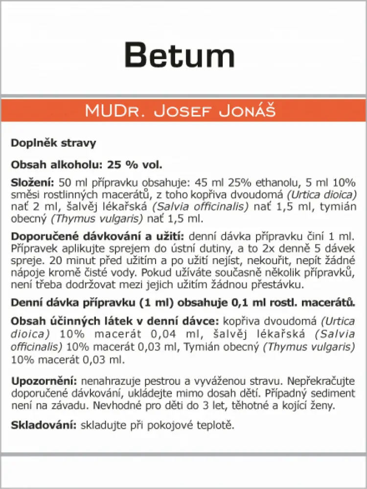 Marion BETUM 50 ml - detoxikace CNS poruchy při zhoubných nádorech, cysty