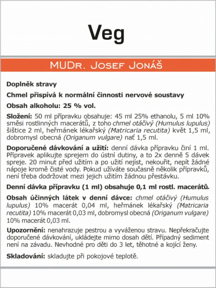 Marion Veg 50ml - vegetativní nervový systém