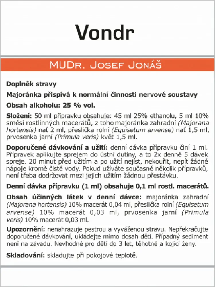 Marion Vondr 50ml - glie, mozek, zátěže z očkování