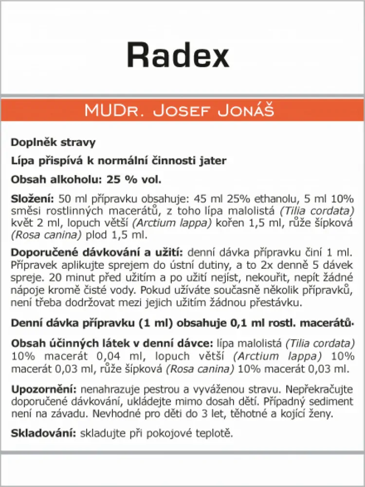 Marion RADEX 50 ml - radioaktivní látky