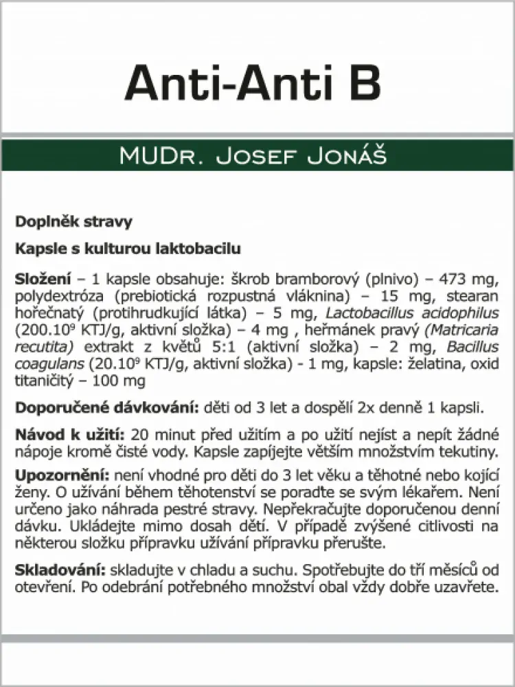 Marion Anti Anti B 60 kap.- normalizace střevní mikroflóry