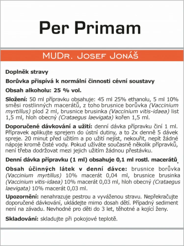 Marion Per Primam 50ml - emocionální část mozku, cévní soustava