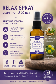 Activstar Relax 50 ml- stres, deprese, úzkosti, poruchy soustředění