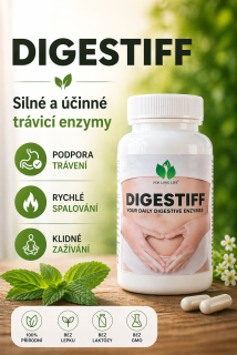 For Long Life DIGESTIFF 60 kap. silné a účinné trávicí enzymy pro rychlé spalování