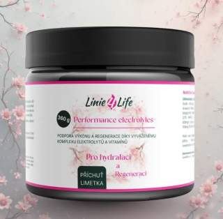 Linie4Life PERFORMANCE ELECTROLYTES (limetka) elektrolyty 360 g 60 porcí