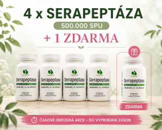 For Long Life 4x Serrapeptáza 60 kapslí 500 000 SPU + 1 zdarma